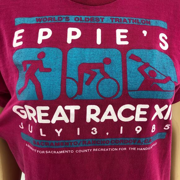 American VINTAGE Screen Stars Best MEDIUM SINGLE STITCH Pink 1985 Tee Shirt - Picture 2 of 9